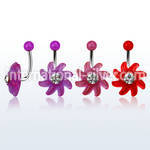 bnacblc belly rings surgical steel 316l with acrylic parts belly button