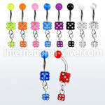 bndidc belly rings surgical steel 316l with acrylic parts belly button