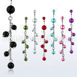 bndpr7 belly rings surgical steel 316l with acrylic parts belly button