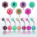 bndxf belly rings surgical steel 316l with acrylic parts belly button