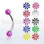 bnebeb micro curved barbells surgical steel 316l with acrylic parts eyebrow