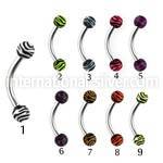 bnedxj micro curved barbells surgical steel 316l with acrylic parts eyebrow