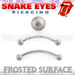 bnefo3l surgical steel snake eye piercing curved barbell 3mm