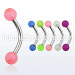 bneglb micro curved barbells surgical steel 316l with acrylic parts eyebrow