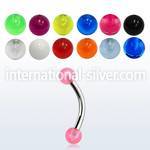 bneuvb micro curved barbells surgical steel 316l with acrylic parts eyebrow