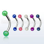 bneuvbab micro curved barbells surgical steel 316l with acrylic parts eyebrow
