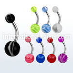 bnmb belly rings surgical steel 316l with acrylic parts belly button