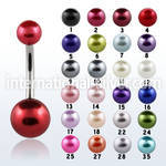 bnprb belly rings surgical steel 316l with acrylic parts belly button