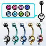 bnt1cgh belly rings anodized surgical steel 316l belly button