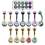 bnt2cg belly rings anodized surgical steel 316l belly button