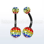bnt2frgg belly rings anodized surgical steel 316l belly button