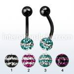 bntfr6d belly rings anodized surgical steel 316l belly button