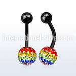 bntfr8g belly rings anodized surgical steel 316l belly button