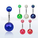 bnuvab belly rings surgical steel 316l with acrylic parts belly button