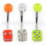 bnuvdic belly rings surgical steel 316l with acrylic parts belly button