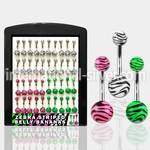 brmix18 belly rings surgical steel 316l with acrylic parts belly button
