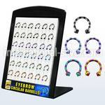 brmix23 horseshoes anodized surgical steel 316l belly button