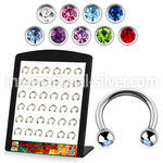 brmix24 horseshoes surgical steel 316l belly button