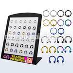 brmix26 horseshoes anodized surgical steel 316l belly button