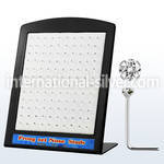 brnspc l shape nose studs silver 925 nose