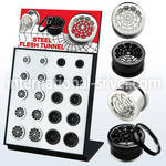 brpg217 anodized surgical steel flesh tunnels ear lobe piercing