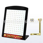brs127 anodized surgical steel nose screws and nose studs nose  piercing