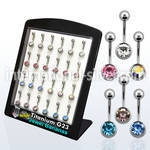 brubn3 belly rings titanium g23 implant grade belly button