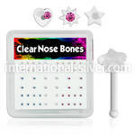 bxa16 nose bone acrylic body jewelry nose