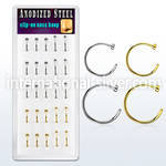 bxcln8 fake illusion body jewelry anodized surgical steel 316l nose