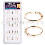 bxend3 surgical steel nose ring hoops rosegoldpvd display 25