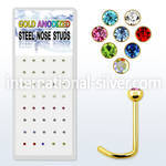bxns2b l shape nose studs anodized surgical steel 316l nose