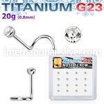 bxuns3 titanium g23 nose screws and nose studs nose  piercing