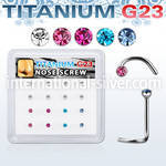 bxuns4 anodized titanium g23 nose screws and nose studs nose  piercing