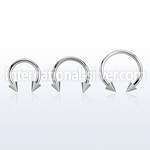 cbcnm horseshoes surgical steel 316l ear lobe