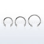 cbcns horseshoes surgical steel 316l ear lobe