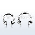 cbecn4 horseshoes surgical steel 316l ear lobe