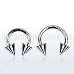 cbecn5 horseshoes surgical steel 316l ear lobe
