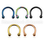 cbetb25 horseshoes anodized surgical steel 316l belly button