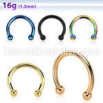 cbetb2 horseshoes anodized surgical steel 316l belly button