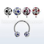 cbfr6a horseshoes surgical steel 316l belly button