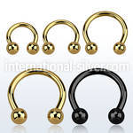 cbrt12 horseshoes anodized surgical steel 316l belly button