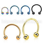 cbt20b horseshoes anodized surgical steel 316l eyebrow