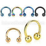 cbtb4 horseshoes anodized surgical steel 316l belly button