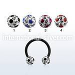 cbtfr5a horseshoes anodized surgical steel 316l belly button