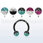 cbtfr6e horseshoes anodized surgical steel 316l belly button