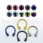 cbtjb3 horseshoes anodized surgical steel 316l belly button