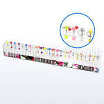 dabbdi straight barbells surgical steel 316l with acrylic parts tongue