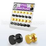 dacb103 cheaters  illusion plugs and tapers anodized surgical steel 316l ear lobe