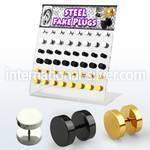 dacb105 cheaters  illusion plugs and tapers anodized surgical steel 316l ear lobe