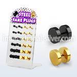 dacb106 cheaters  illusion plugs and tapers anodized surgical steel 316l ear lobe